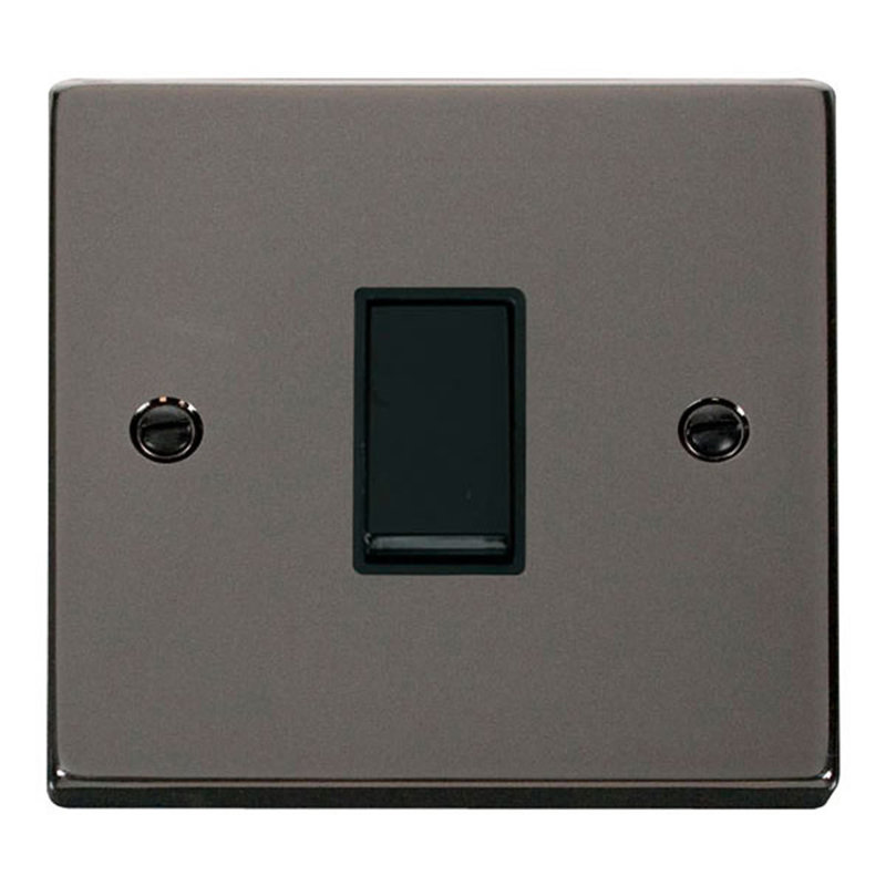 Black Nickel 10A 1 Gang 2 Way Light Switch