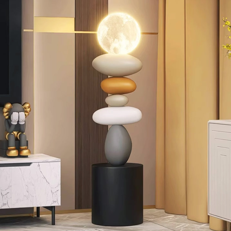 Objet décoratif moderne en résine, H 29,53 po x l 7,87 po x P 7,87 po