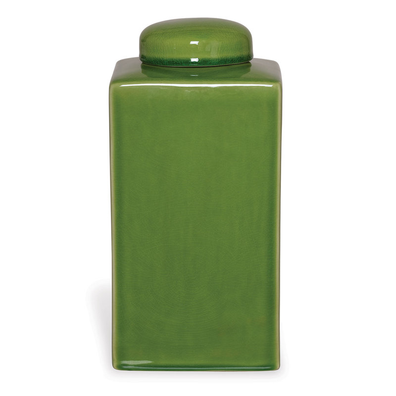 Macau Navy Large Jar, Apple, 13" H x 6" W x 6" D