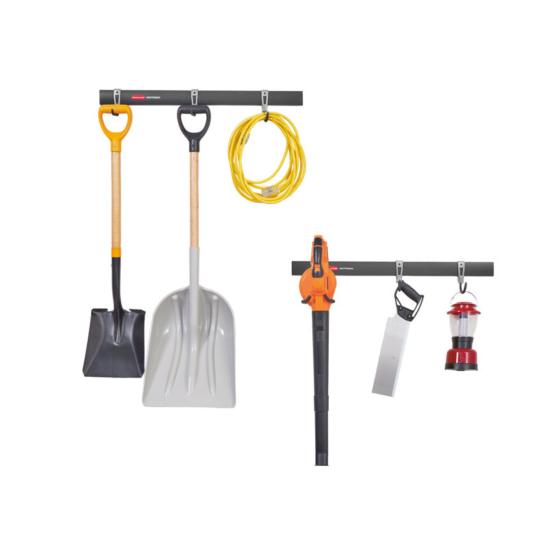 Rubbermaid Garage FastTrack 8-Piece Small Kit, Black/Grey