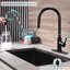 Robinet de cuisine à poignée simple avec bec pivotant sur 360 ° Maiguoone