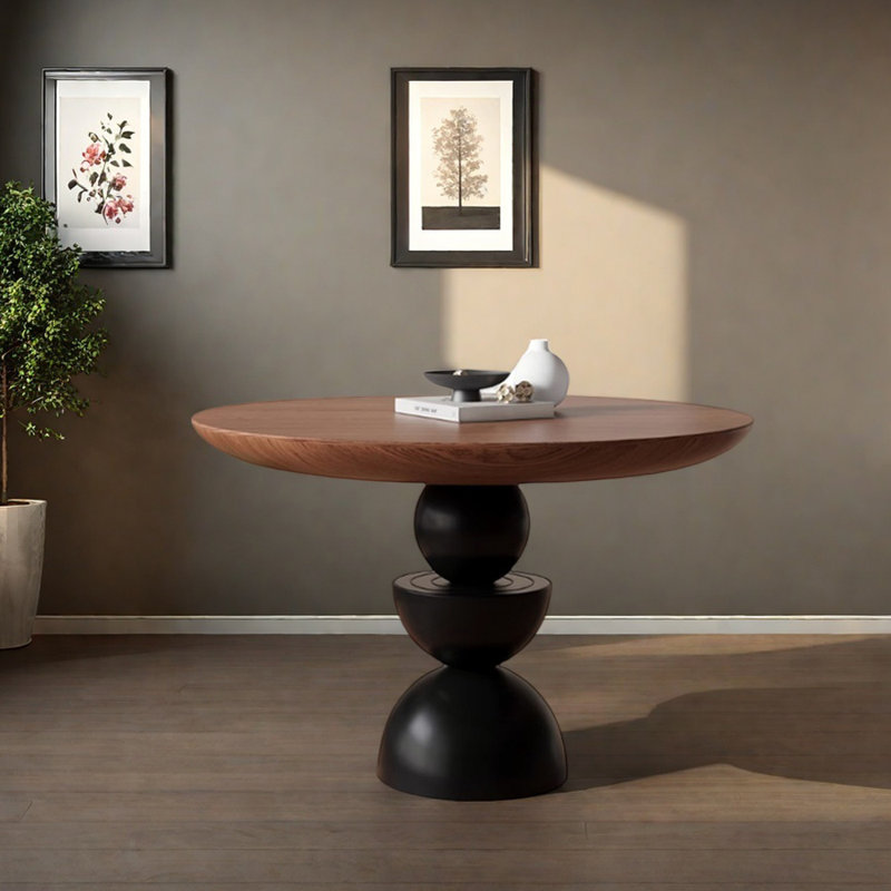 Retro Creative Design Style Household Round Table, 29.52"H x 43.3"L x 43.3"W