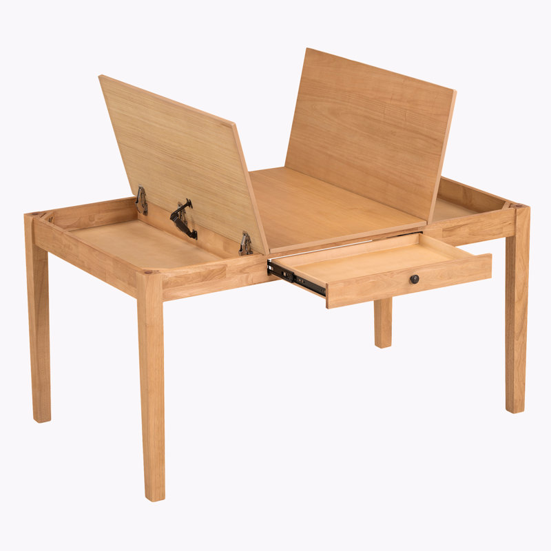 Ensemble de table de salle à manger 6 pièces avec table de rangement, ensemble de table de cuisine avec tiroir, banc de rangement et chaises rembourrées Farmhouse