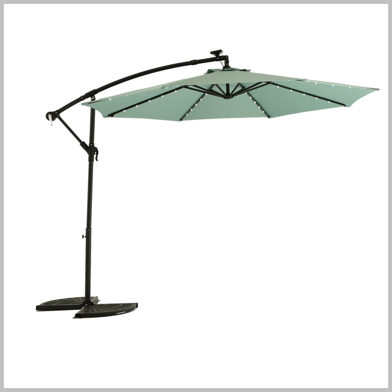 116,14 Parasol avec contrepoids inclus, Vert clair