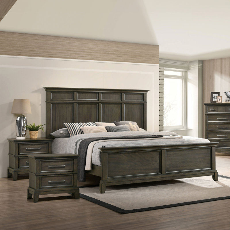 Ensemble de chambre à coucher grand lit 3 pièces Filloreta, Grand