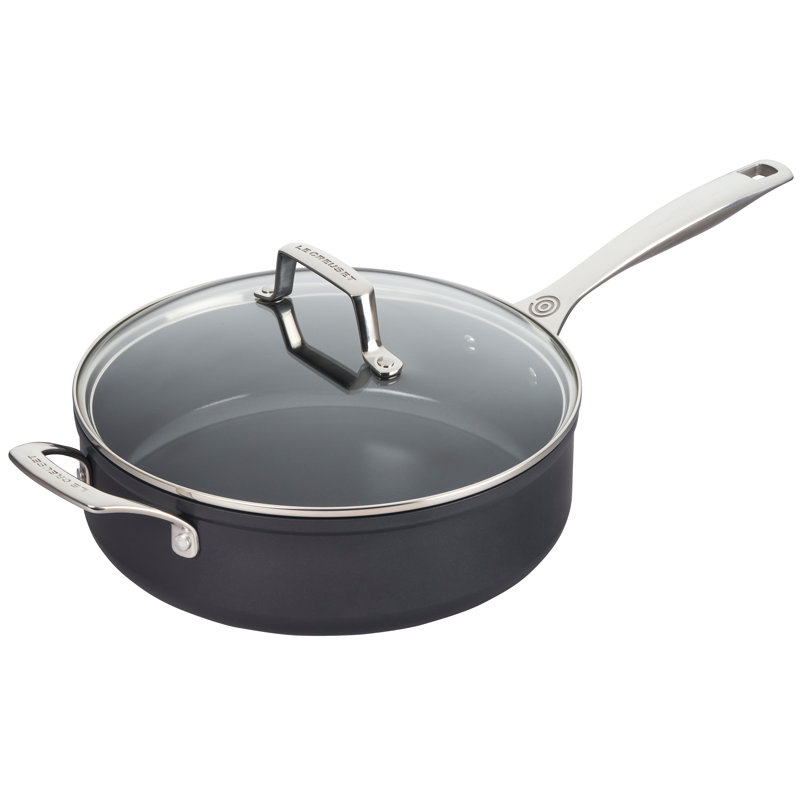 Le Creuset 4 ¼ qt. Non-stick Black Aluminum Sauté Pan with Glass Lid