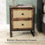 50cm W Engineered Wood Bedside Table