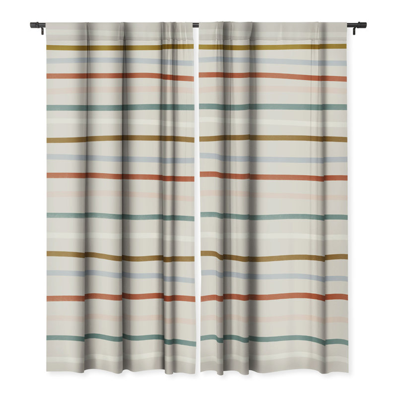 Madeline Kate Martinez Signature Stripe 1pc Blackout Window Curtain Panel, 50" W x 108" L