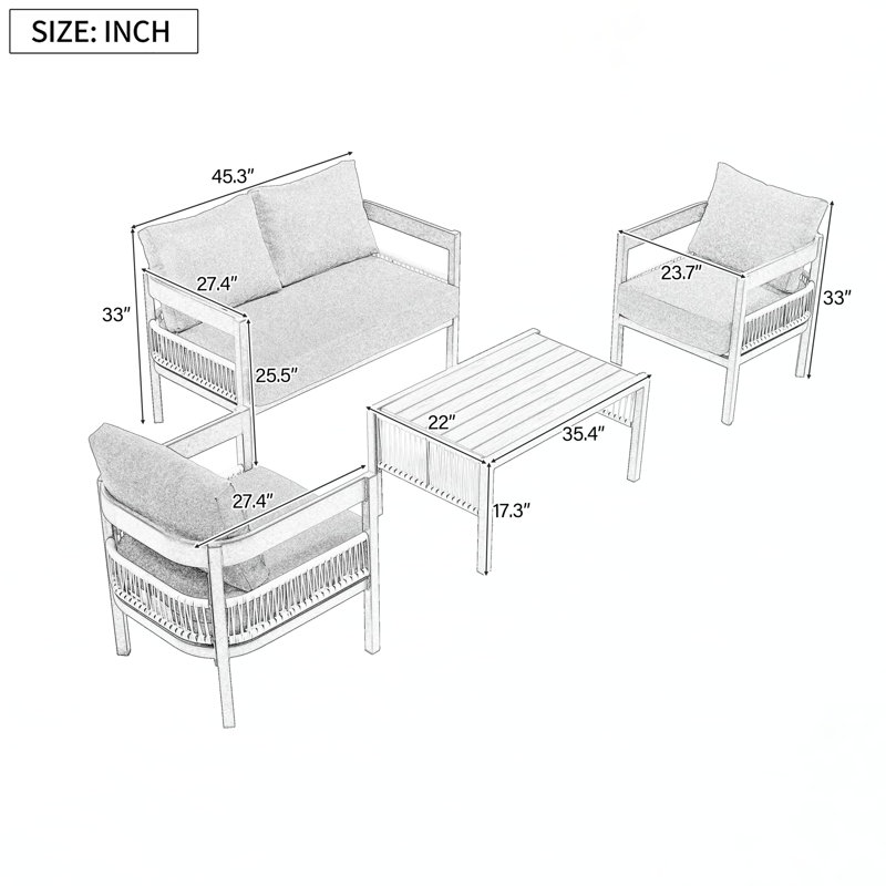 Patio Dining Sets, Beige