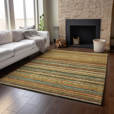 Premium Machine Washable Cerrito AMF598 Coral Round Rug