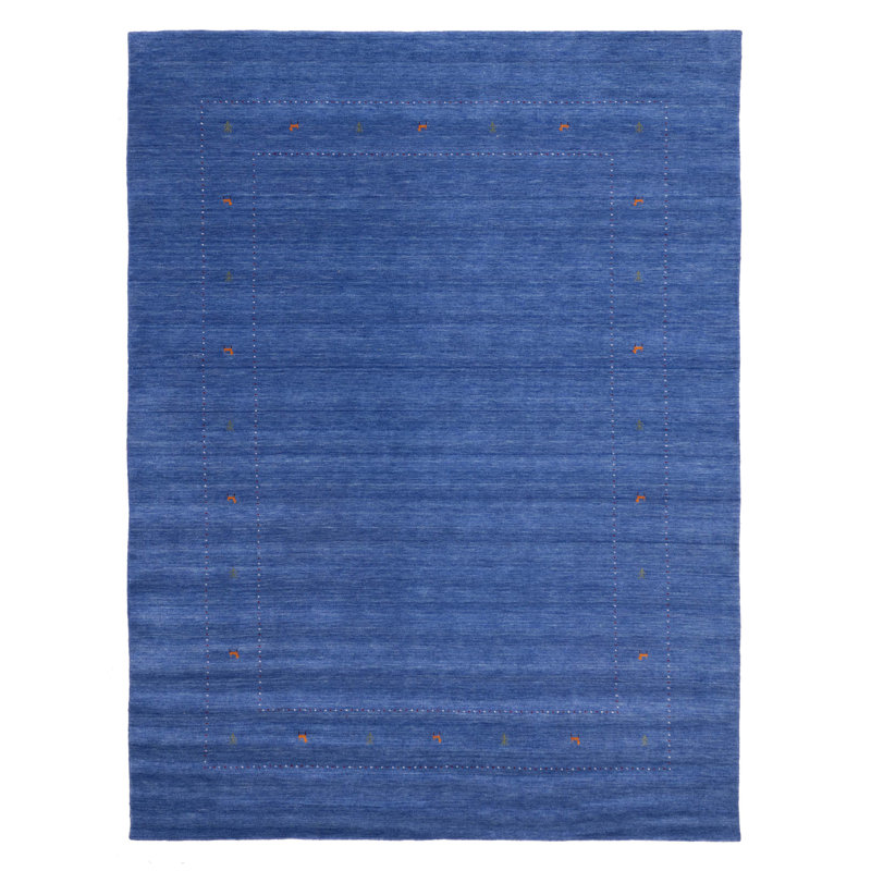 Tapis bleu Kashkuli Gabbeh 8 pi 9 po x 11 pi 7 po