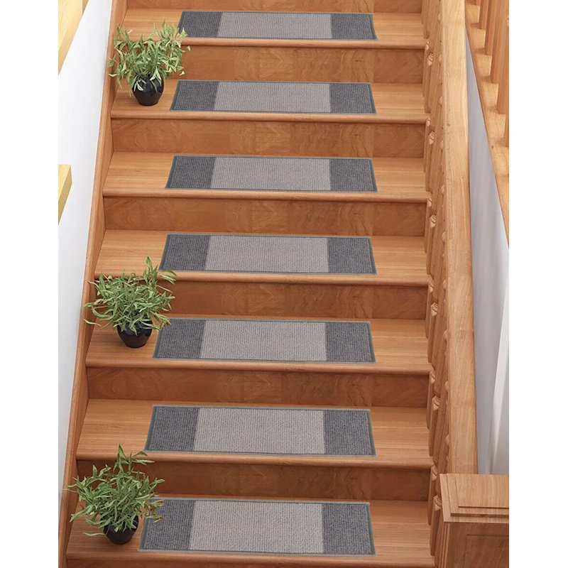 TAPIS DE BAIN GRANDS À LA FRONTIÈRE DOUX ET DOUBLE À LAVAGE (ensemble de 13), Rectangle 2 pi 1 po x 7 po