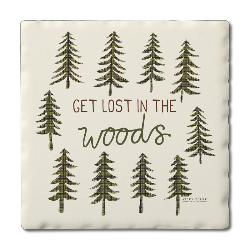 Woods Single Tumbled Tile Coaster