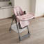 Repas à la maison et chaise haute réglable pour bébé pliable rose pour enfants de 0 à 6 ans