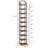 Vertical Shoe Rack, Shoe Shelves, Wood Shoe Organizer for Entryway, Shoe Tower for Small Spaces, Free Standing, Adjustable, with 2 Hooks-1395223280-1357431760