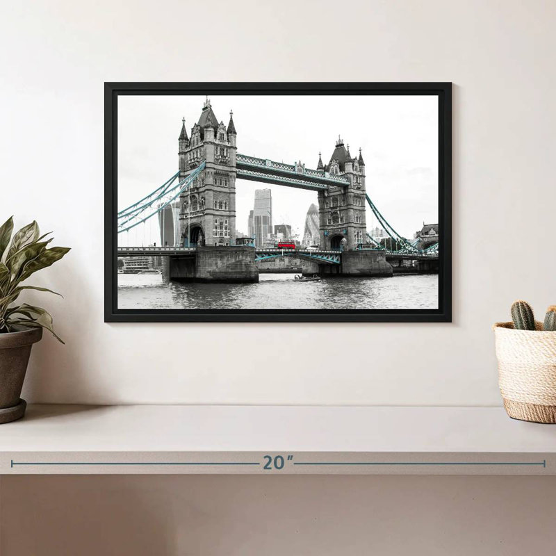 Pop London Bridge, Cadre flottant noir, 13 po x 9 po