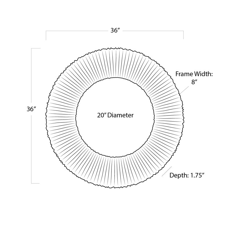 Miroir ardoise rond (noir)