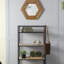 Miroir hexagonal 18,5 "x 18,5" avec cadre en bois naturel, décoration murale
