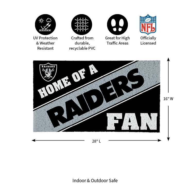 Paillasson NFL Home of a Fan Team, Raiders de Las Vegas