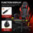 Ergonomic Gaming Chair Faux Leather Reclining  Swiveling PC & Racing Massage Video Game Chair with Footrest-1257704791-1232322104