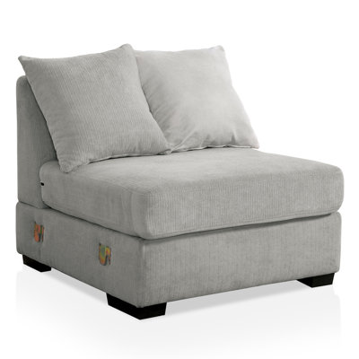 34" W Polyester Slipper Chair