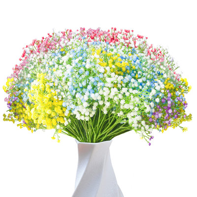 Fleurs artificielles Babys Breath, 24 pièces Fleurs artificielles pour la décoration, fleurs en soie pour le mariage