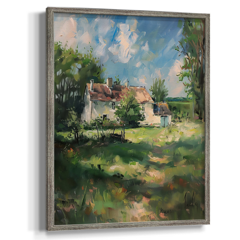 «LANDSCAPES Series XCV III», reproduction encadrée - bois massif, H 15 po x l 12 po