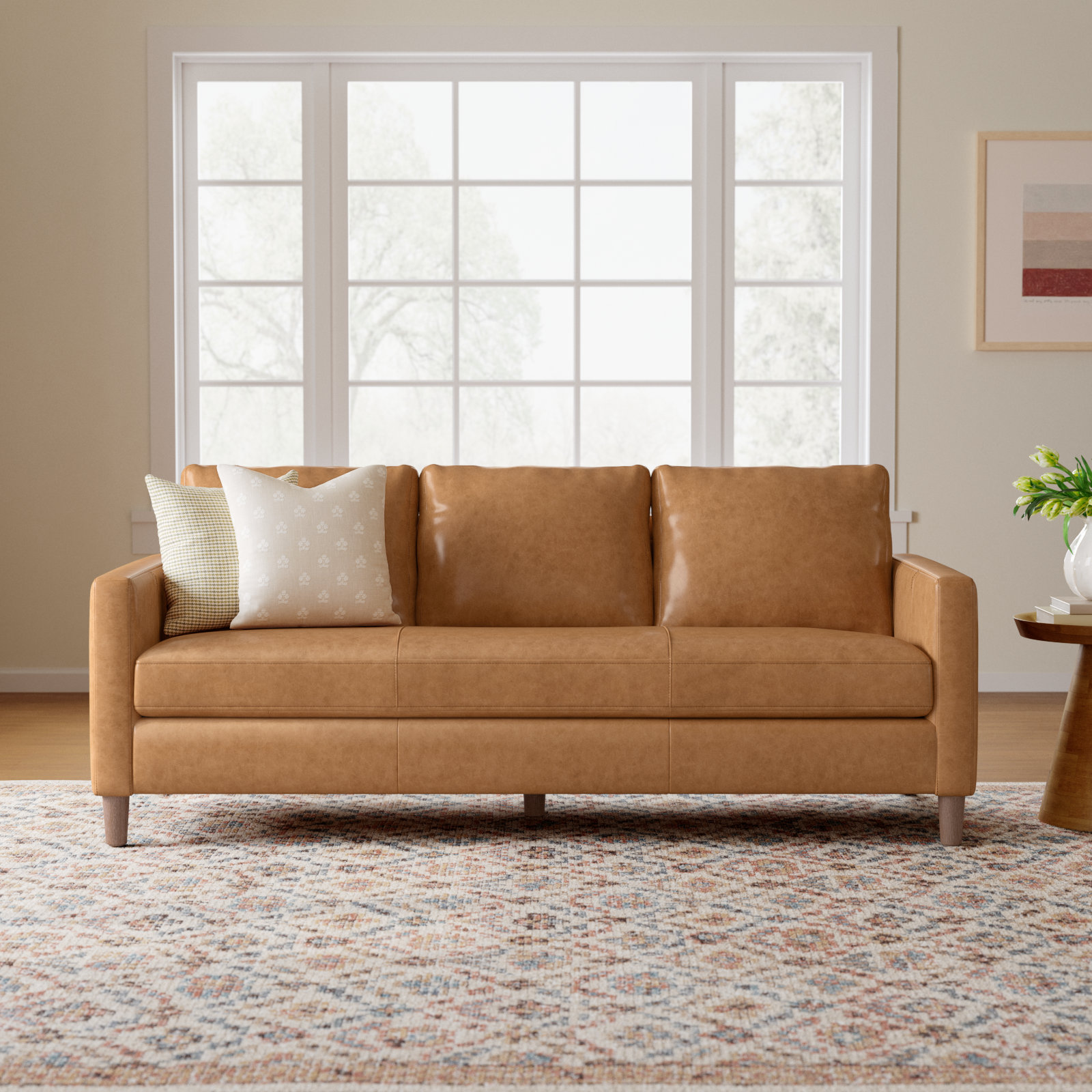 Portland 80.5" Leather Sofa