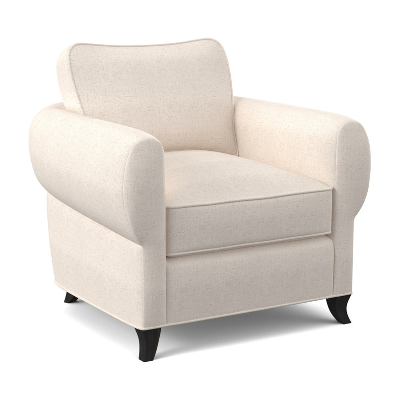 Fauteuil cocon, Espresso, 100 % polyester ivoire Venise