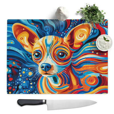 Chihuahua Dog Vol.1  Glass Chopping Board