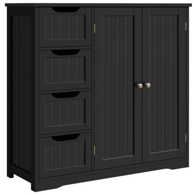 Bathroom Floor Cabinet, Side Storage Organizer Cabinet by Red Barrel Studio