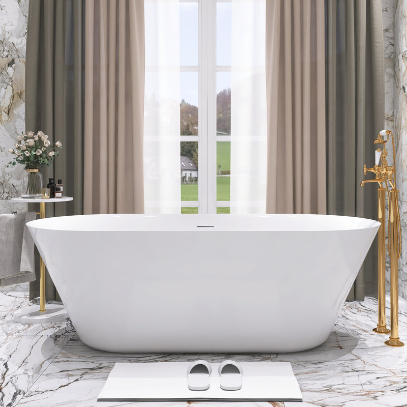 Baignoire autoportante en acrylique 70,9 po