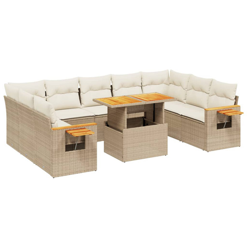 Ensemble de canapé de jardin Vidaxl, Beige