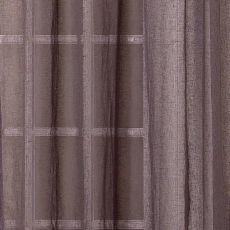 Linen Sheer Curtain Single Panel, Pewter, 51" W x 96" L