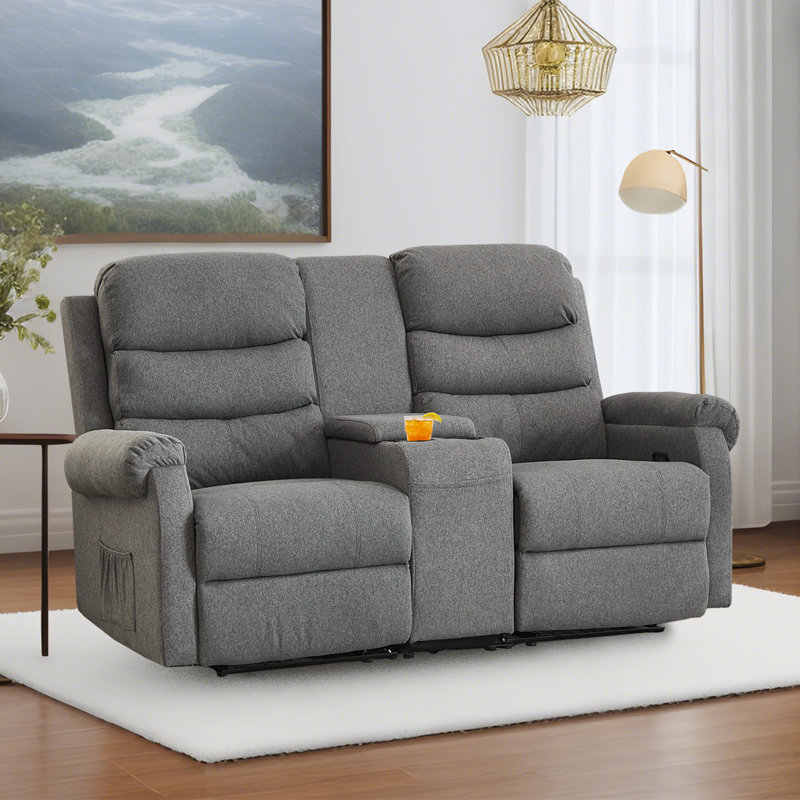 Causeuse inclinable 65,7 po Augustana, Lin gris