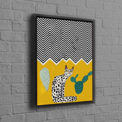 Stylish Cat Print on Minimal Canvas Poster Ideal for Large Wall Art and Perfect Gift