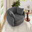Fauteuil d'appoint pivotant moderne de 38 po de large avec rangement sous le siège et 2 coussins amovibles (ensemble de 4)-2128307029