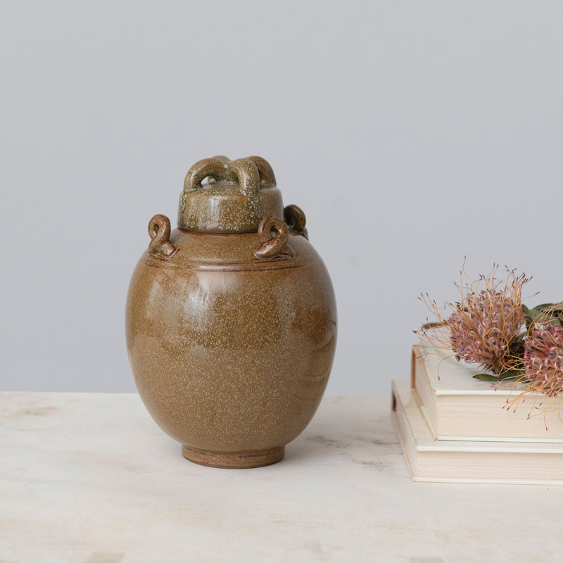 Cache-pot décoratif en grès