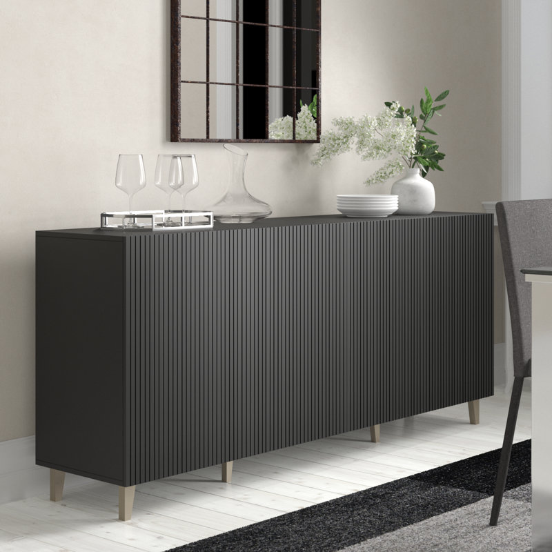 Buffet noir Pafos 75 "4D, Noir