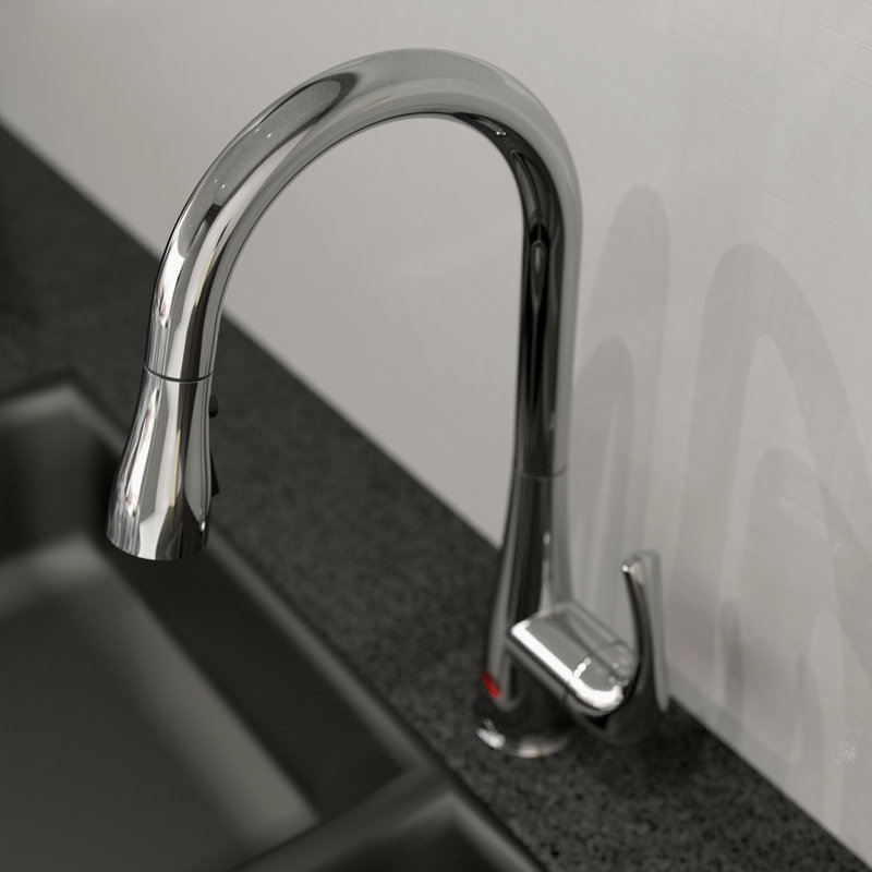 Keeney Pull Down Touchless Kitchen Faucet, Polished Chrome
