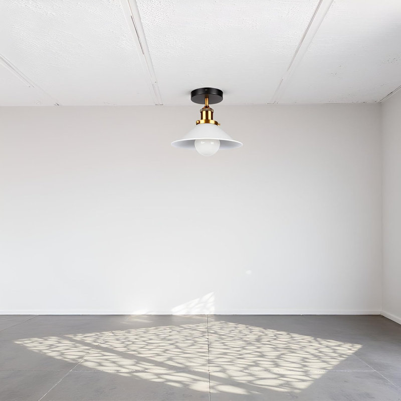 Semi Flush Mount, White