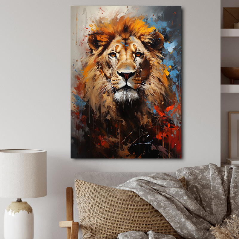 Lion Urban Wild Urban I - impression, H 20 po x l 12 po x P 1 po, Toile tendue