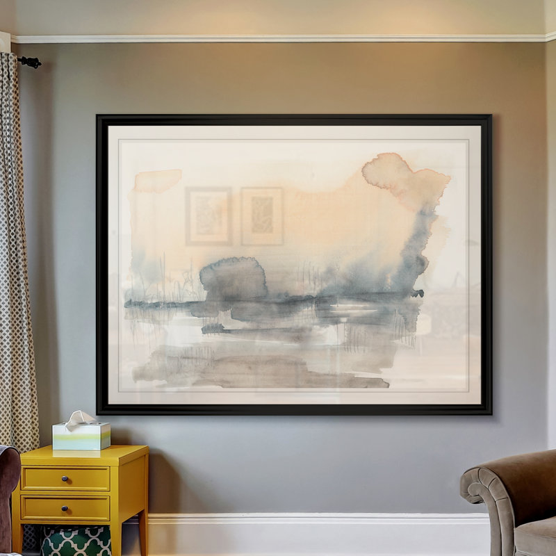 «Blush Haze I», reproduction d'art sur toile, H 18,5 po x l 24,5 po x P 1,5 po, Cadre noir
