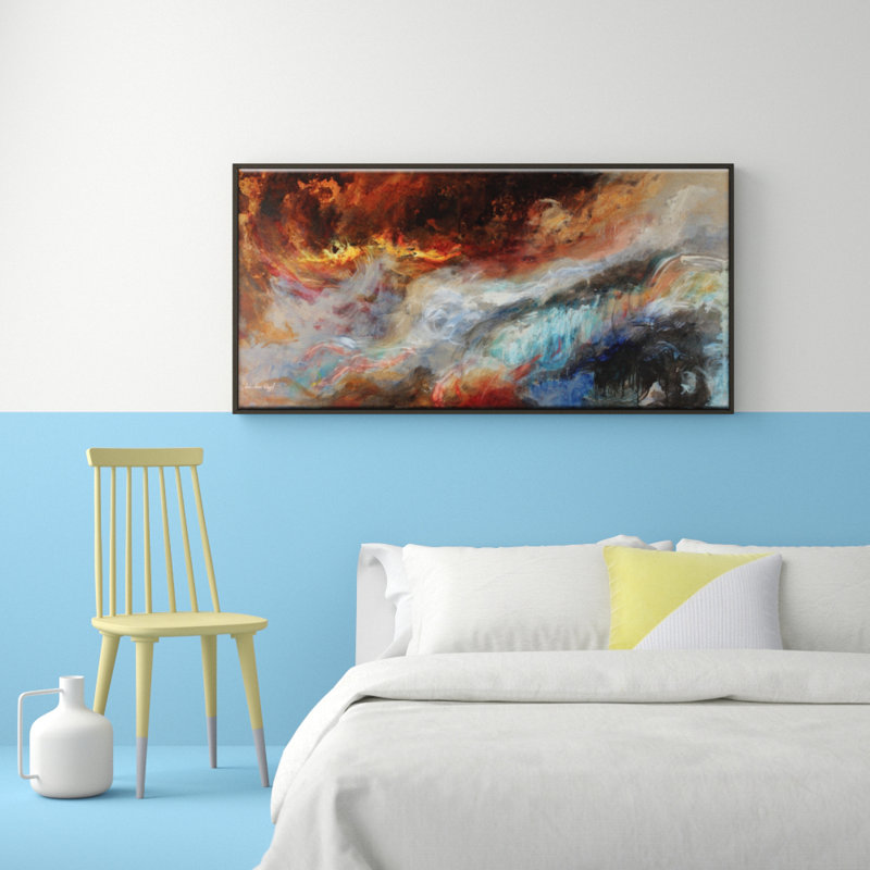 John Louis Lloyd - Painting on Canvas, 76cm H x 152cm W, Black Floater Frame