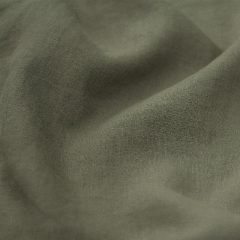 100% French Linen Sheet Set, Moss, Queen Sheet Set with 2 Pillowcases