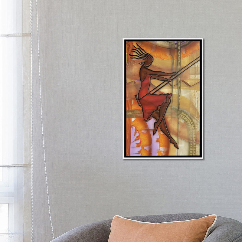 «Carefree» par Fred Odle - impression, Pas de tapis, Toile blanche encadrée, H 26 po x l 18 po x 1,5 po