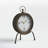 Modern & Contemporary Analog Metal Mechanical Tabletop Clock in Black