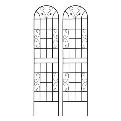 Ensemble de 2 treillis de jardin en métal