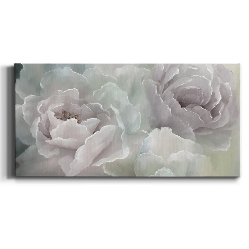 Doux pivoine - impression sur toile tendue, H 8 po x l 16 po x P 1,5 po