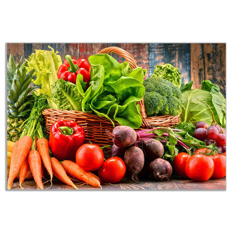 Organic Vegetables Kitchen - Wrapped Canvas Print, 41cm H x 61cm W